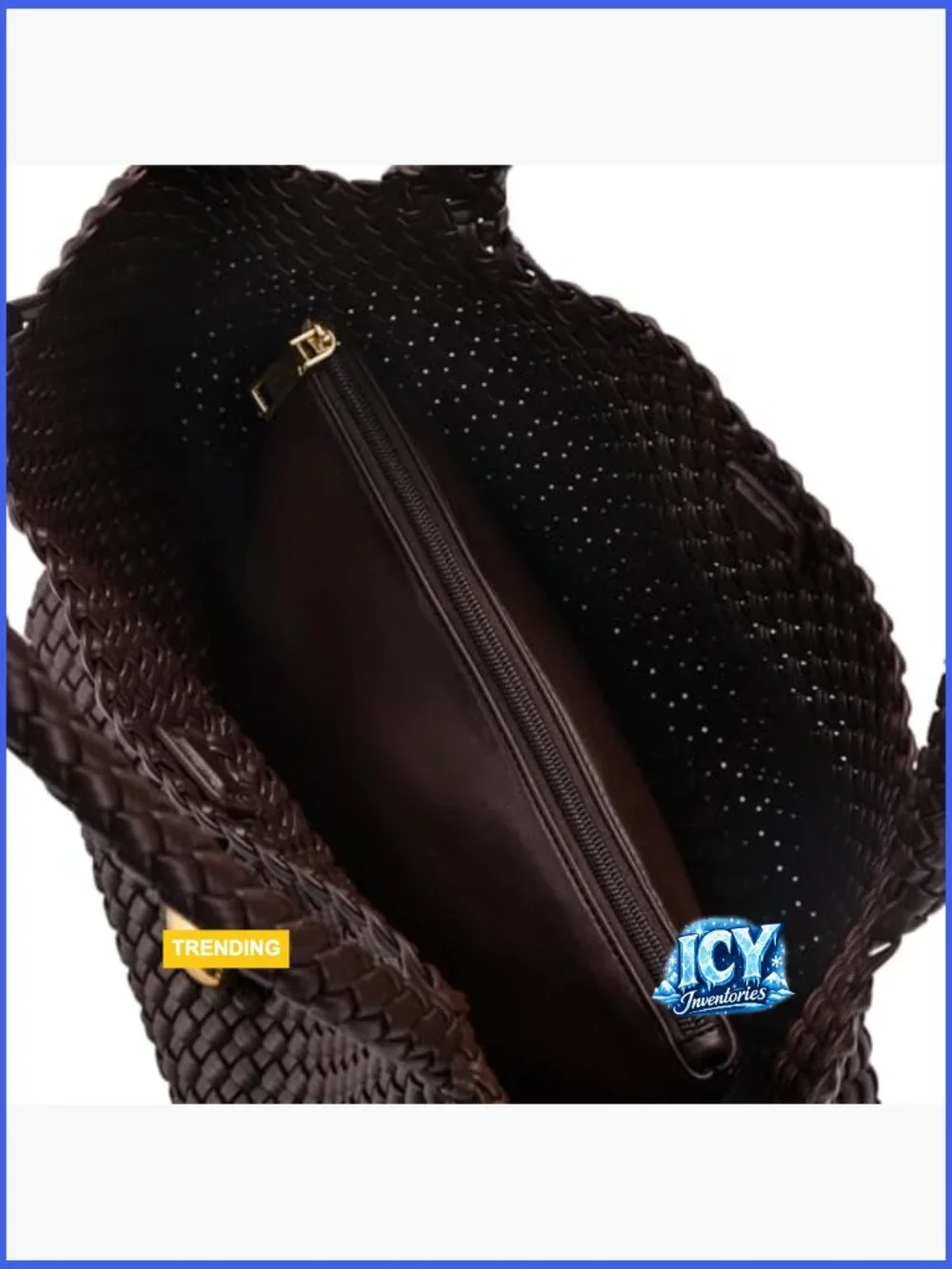 Large Woven Leather Hobo Handbag with Matching Pouch, Braided Tote Shoulder Bag